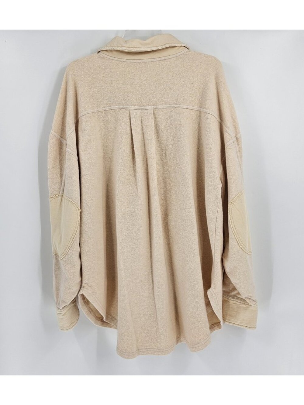 Free People Ruby Jacket LARGE Farther Shores Tan Fleece Shacket - Picture 5 of 6